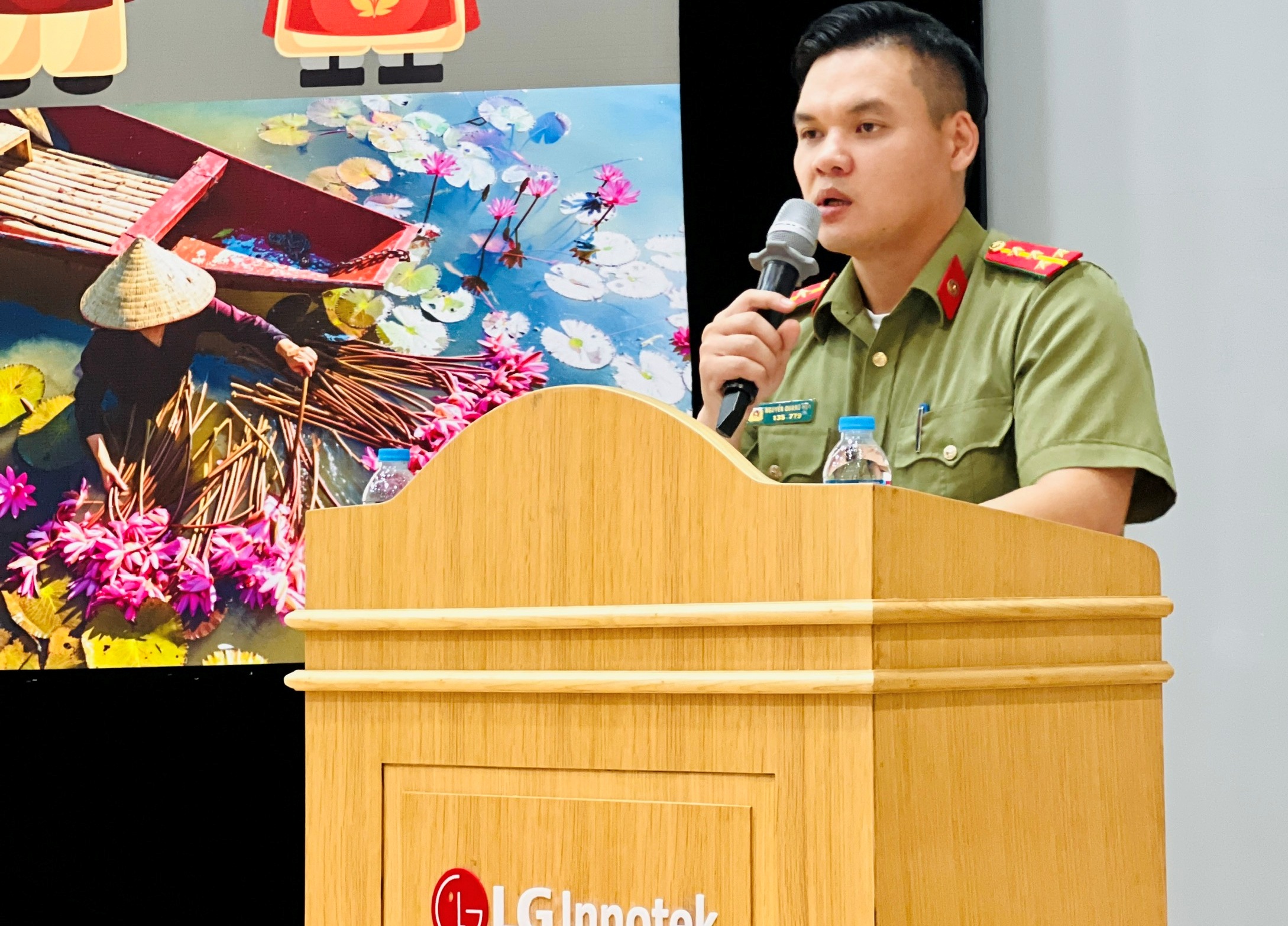 Phòng An ninh kinh tế tổ chức tuyên truyền pháp luật cho hơn 200 thực tập sinh Công ty TNHH LG Innotek Việt Nam Hải Phòng